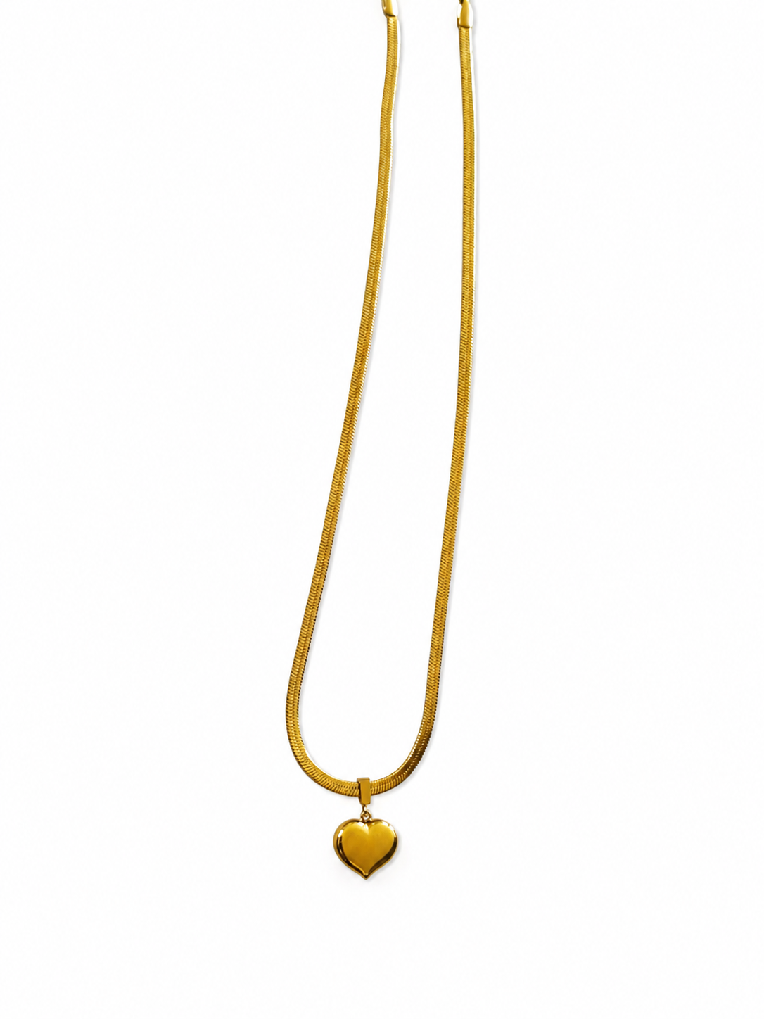 Collier Pendentif Cœur Doré Femme HANA - fond blanc