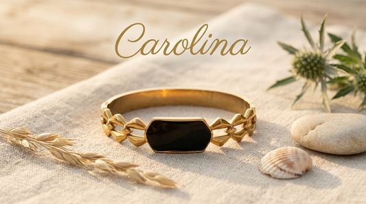 Bracelet Jonc Doré Femme CAROLINA – Acier Inoxydable 316L