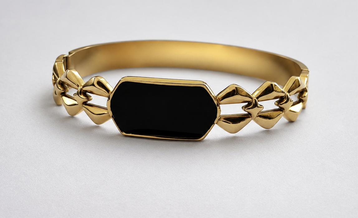 Bracelet Jonc Doré Femme CAROLINA – Acier Inoxydable 316L